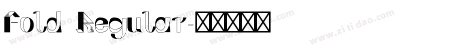 Fold Regular字体转换